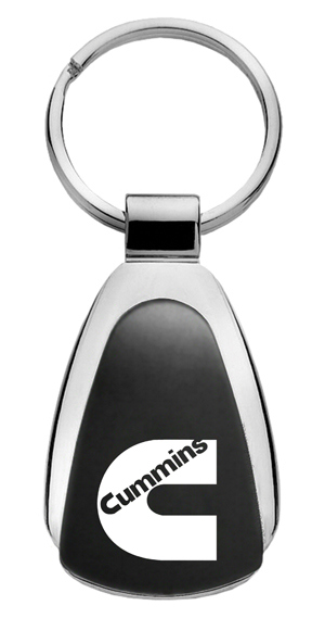 Black Cummins Tear Drop Key Chain